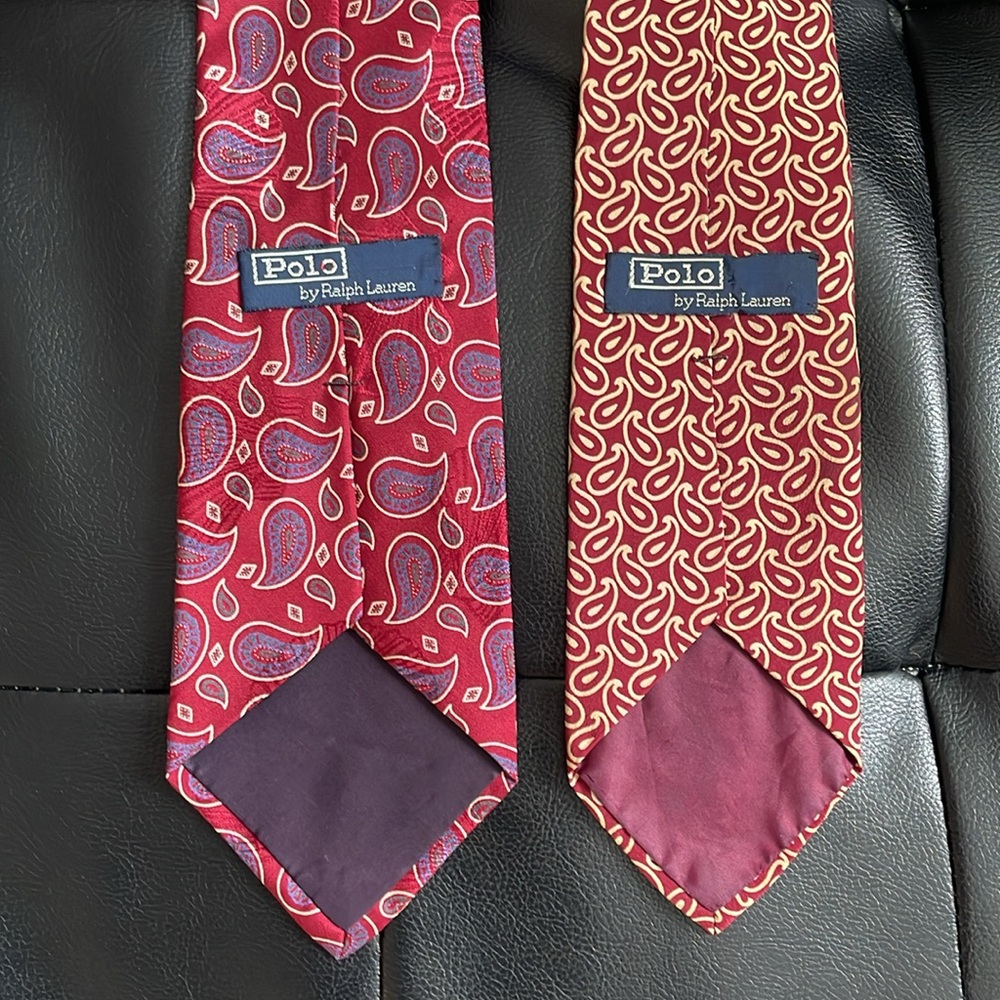 Vintage Polo Ralph Lauren Ties all Silk made in USA - Picture 2 of 8